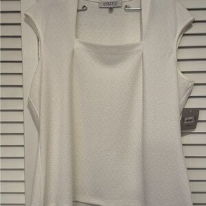 Kasper Women's Cream Square Neck Blouse